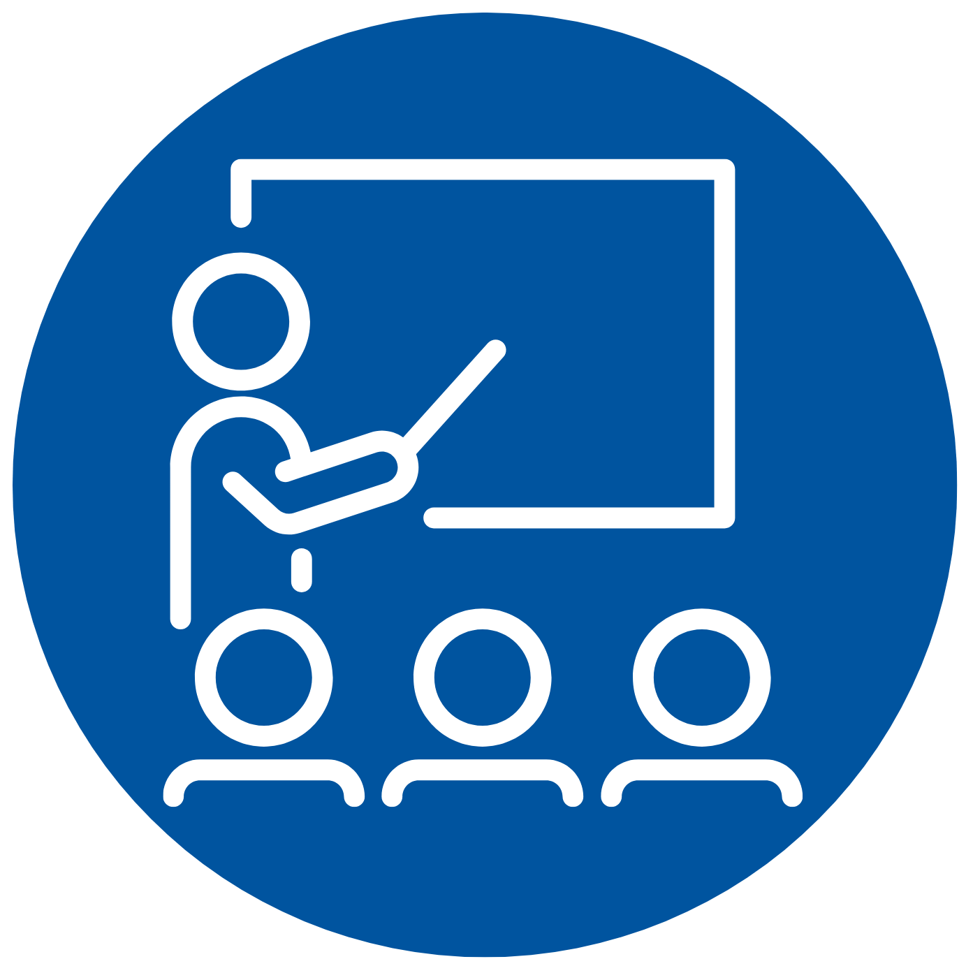 Person giving a EFG presentation